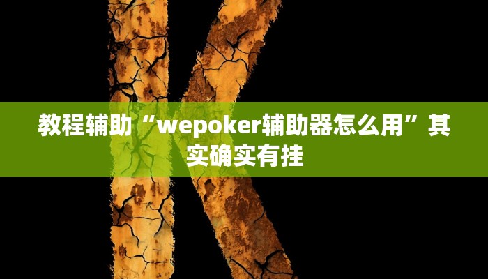 教程辅助“wepoker辅助器怎么用”其实确实有挂