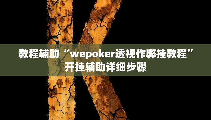 教程辅助“wepoker透视作弊挂教程”开挂辅助详细步骤