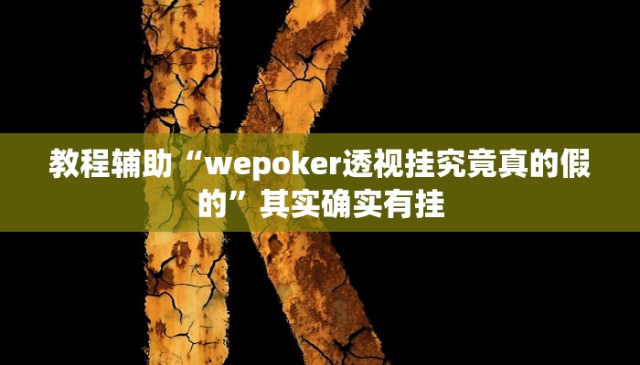 教程辅助“wepoker透视挂究竟真的假的”其实确实有挂