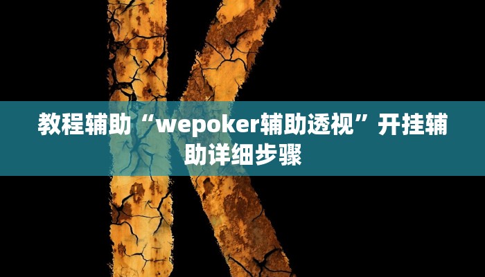 教程辅助“wepoker辅助透视”开挂辅助详细步骤