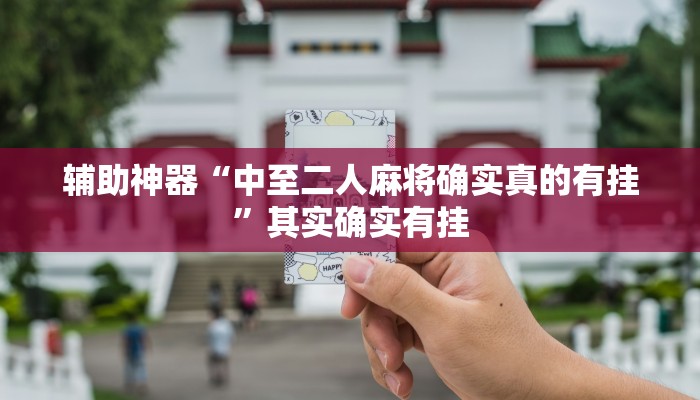 辅助神器“中至二人麻将确实真的有挂”其实确实有挂