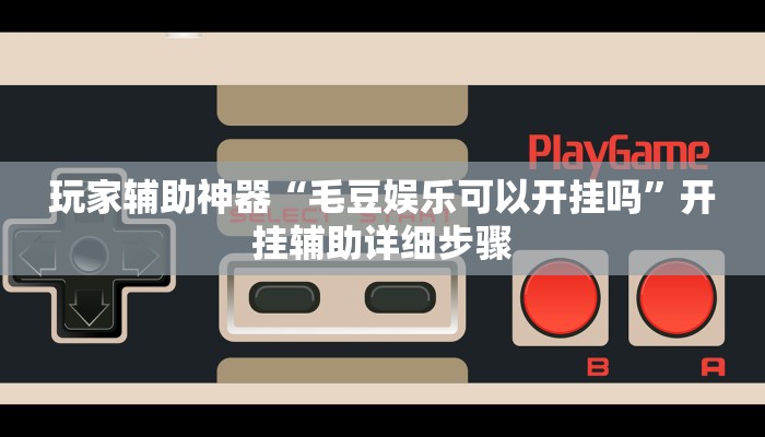 玩家辅助神器“毛豆娱乐可以开挂吗”开挂辅助详细步骤