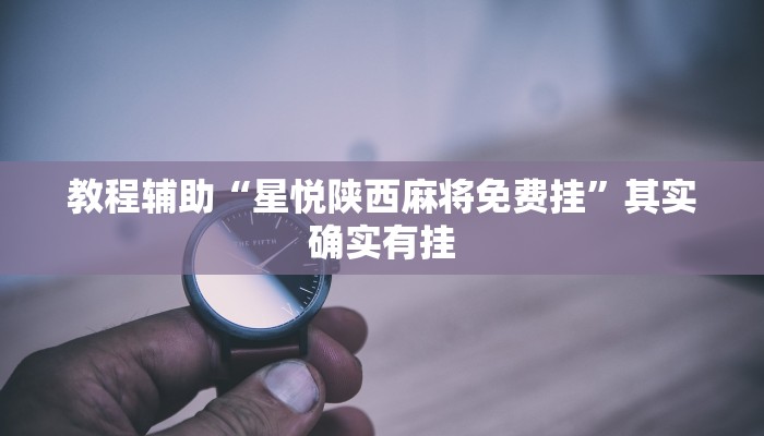 教程辅助“星悦陕西麻将免费挂”其实确实有挂