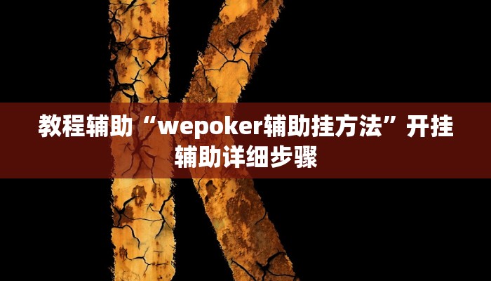 教程辅助“wepoker辅助挂方法”开挂辅助详细步骤