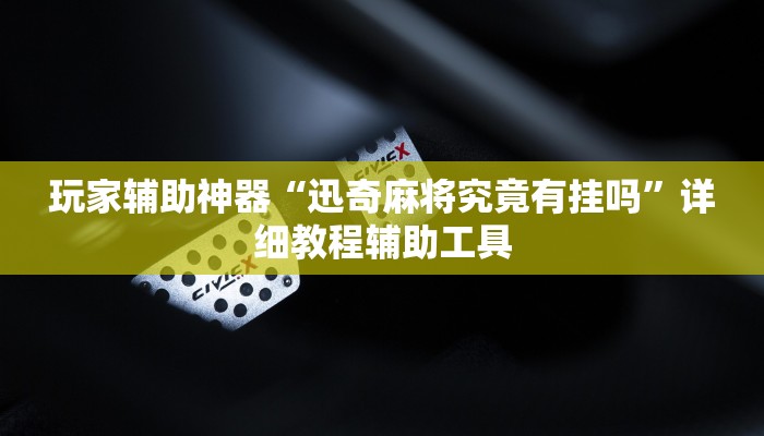 玩家辅助神器“迅奇麻将究竟有挂吗”详细教程辅助工具