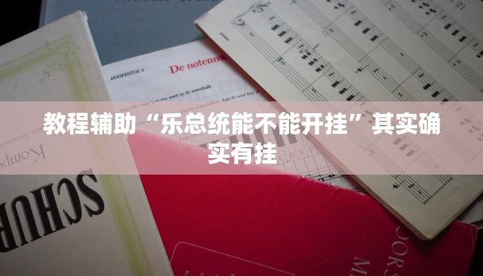 教程辅助“乐总统能不能开挂”其实确实有挂