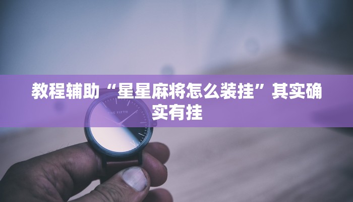 教程辅助“启航竞技透视”(透视)其实确实有挂