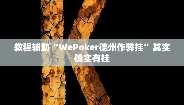 教程辅助“WePoker德州作弊挂”其实确实有挂