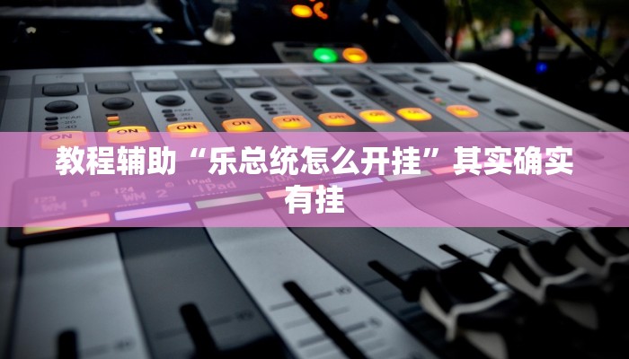 教程辅助“乐总统怎么开挂”其实确实有挂