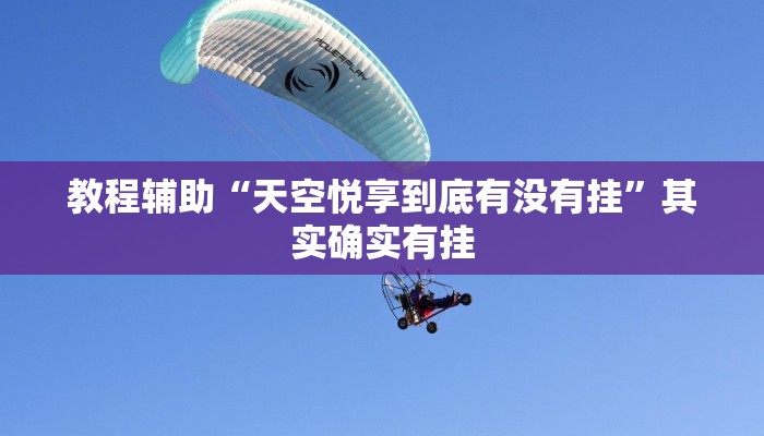 教程辅助“天空悦享到底有没有挂”其实确实有挂