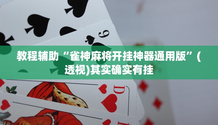 教程辅助“雀神麻将开挂神器通用版”(透视)其实确实有挂 教程辅助“雀神麻将开挂神器通用版”(透视)其实确实有挂