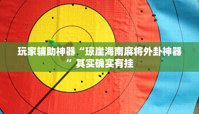 玩家辅助神器“琼崖海南麻将外卦神器”其实确实有挂 玩家辅助神器“琼崖海南麻将外卦神器”其实确实有挂