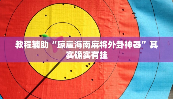 教程辅助“琼崖海南麻将外卦神器”其实确实有挂