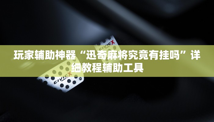 玩家辅助神器“迅奇麻将究竟有挂吗”详细教程辅助工具